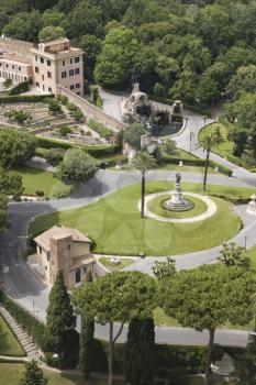 Royalty Free Photo of an Above View of Grounds in Rome, Italy
