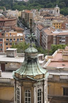 Royalty Free Photo of an Above View of a Cityscape in Rome, Italy