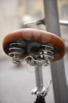Royalty Free Photo of a Close-up of a Bike Seat in Rome, Italy