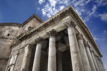 Royalty Free Photo of the Pantheon Exterior in Rome, Italy