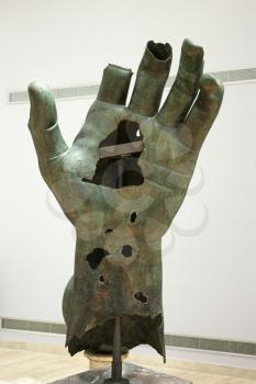 Royalty Free Photo of a Colossal Hand of Constantine in Capitoline Museum, Rome, Italy