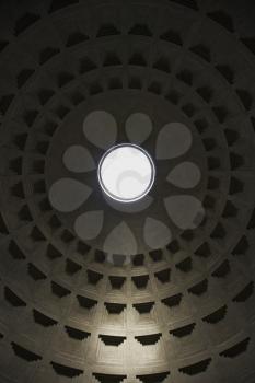Royalty Free Photo of an Interior Dome in Pantheon, Rome, Italy