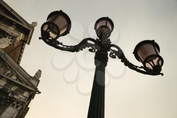 Royalty Free Photo of a Decorative Street Lamp in Venice, Italy