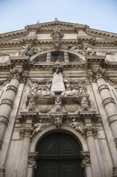 Royalty Free Photo of a Facade of San Moise Church in Venice, Italy