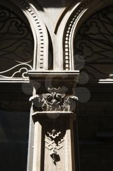 Royalty Free Photo of an Ornate Column in Venice, Italy