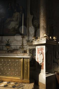 Royalty Free Photo of the Interior of a Church in Venice, Italy