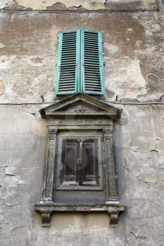 Royalty Free Photo of Two Shuttered Windows, Italy 