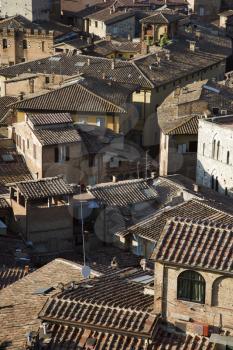 Royalty Free Photo of Terra Cotta Rooftops, Siena, Italy