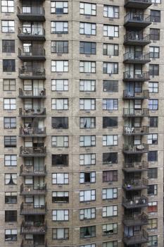 Royalty Free Photo of New York City Apartment Building Balconies