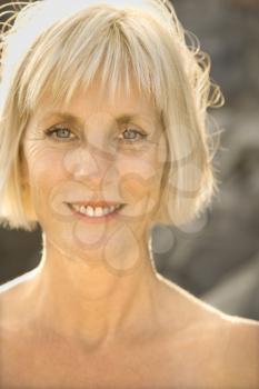 Royalty Free Photo of a Middle-Aged Woman Smiling