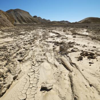 Royalty Free Photo of a Desert Landscape in Death Valley National Park