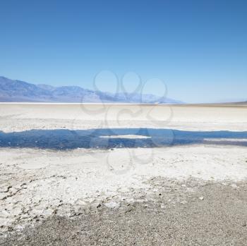 Royalty Free Photo of a Badwater Basin in Death Valley National Park