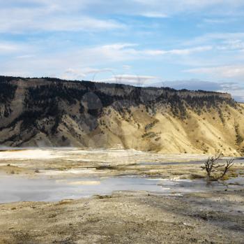 Royalty Free Photo of Mountains With Barren Valley at Yellowstone National Park, Wyoming