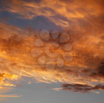 Royalty Free Photo of Clouds in the Sky at Sunset