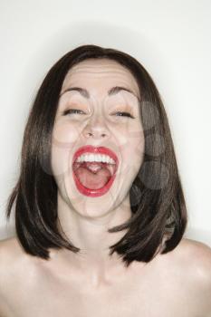 Royalty Free Photo of a Woman Making a Facial Expression