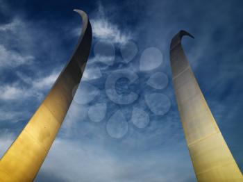 Royalty Free Photo of Two Spires of Air Force Memorial in Arlington, Virginia, USA