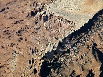 Royalty Free Photo of an Aerial View of Utah Canyonlands With Landforms