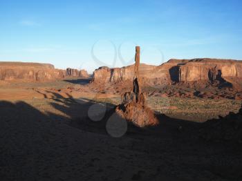 Royalty Free Photo of Buttes and Mesas in Southwest Landscape of Monument Valley, Utah