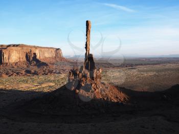 Royalty Free Photo of The Totem Pole Sandstone Rock Formation in Monument Valley, Utah