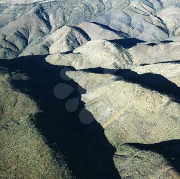 Royalty Free Photo of an Aerial Arizona Landscape With Mountain Range