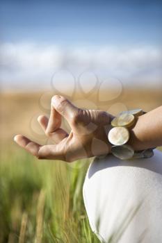 Royalty Free Photo of a Close-up of a Woman's Hand in Meditating Position