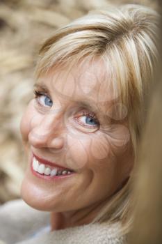 Royalty Free Photo of a Head Shot of a Middle-Aged Woman Smiling