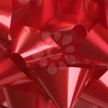 Royalty Free Photo of a Close-up of a Big Red Christmas Bow