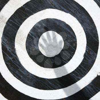 Royalty Free Photo of a Black and White Bullseye Target