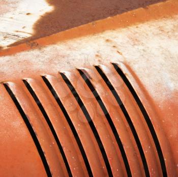 Royalty Free Photo of a Close-up of a Vent on an Old Automobile