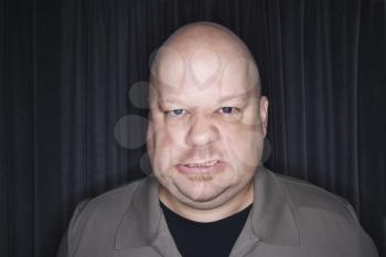 Royalty Free Photo of an Angry Bald Man