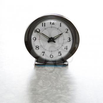 Royalty Free Photo of a Round Vintage Alarm Clock