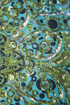 Royalty Free Photo of a Colorful Vintage Turquoise Silk Fabric 