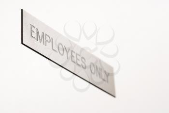 Royalty Free Photo of a Selective Focus of Employees Only Sign