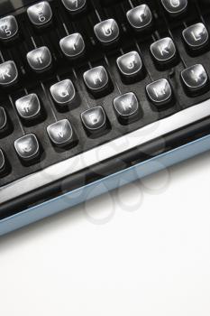 Royalty Free Photo of Type levers on typewriter keyboard