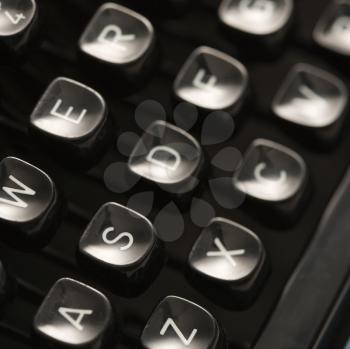 Royalty Free Photo of a Close-up of Type Levers on a Typewriter Keyboard