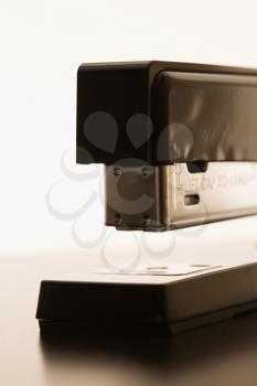 Royalty Free Photo of a Black Stapler