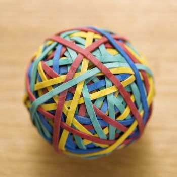 Royalty Free Photo of a Rubber Band Ball