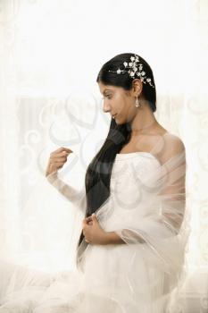Royalty Free Photo of a Portrait of an Indian bride