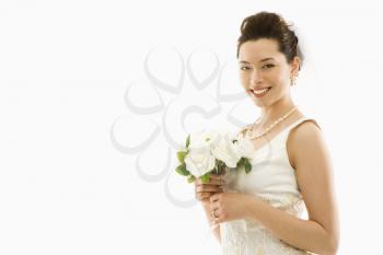 Royalty Free Photo of a Bride With a Bouquet