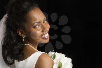 Royalty Free Photo of Portrait of an African-American Bride