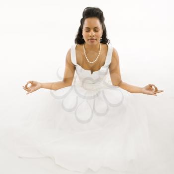 Royalty Free Photo of a Bride Meditating