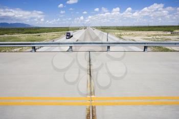 Royalty Free Photo of an Overpass With a Highway Below