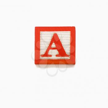 Royalty Free Photo of a Letter A Alphabet Block