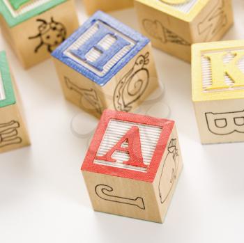 Royalty Free Photo of Alphabet Building Block Toys