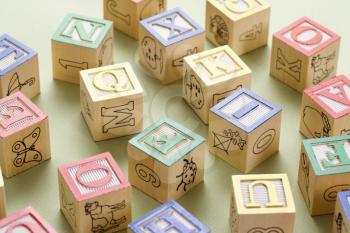 Royalty Free Photo of Alphabet Building Block Toys