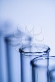 Royalty Free Photo of Test Tubes With a Blue Tint