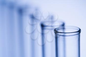 Royalty Free Photo of Test Tubes With a Blue Tint