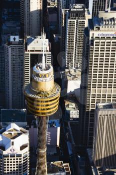 Royalty Free Photo of an Aerial View of AMP Tower in Sydney, Australia