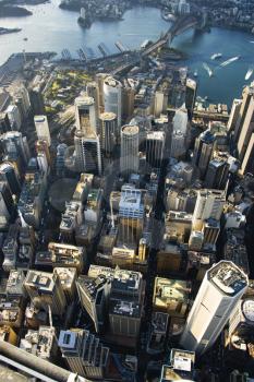 Royalty Free Photo of an Aerial View of Downtown Sydney, Australia