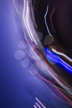 Royalty Free Photo of an Abstract Motion Blur of Lights